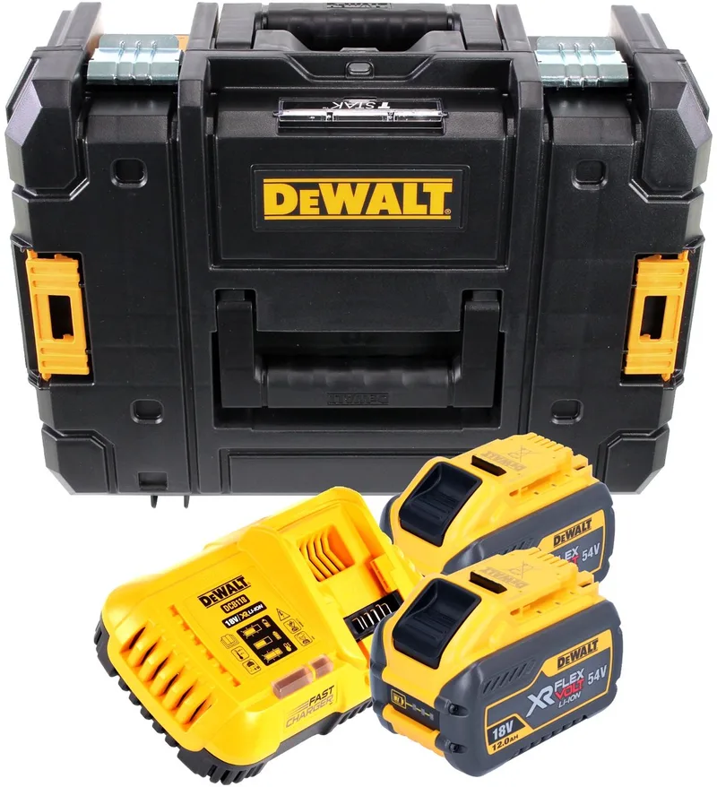 DCB118Y2T Starterset (2x 12Ah accu) in TSTAK de DEWALT – image du produit
