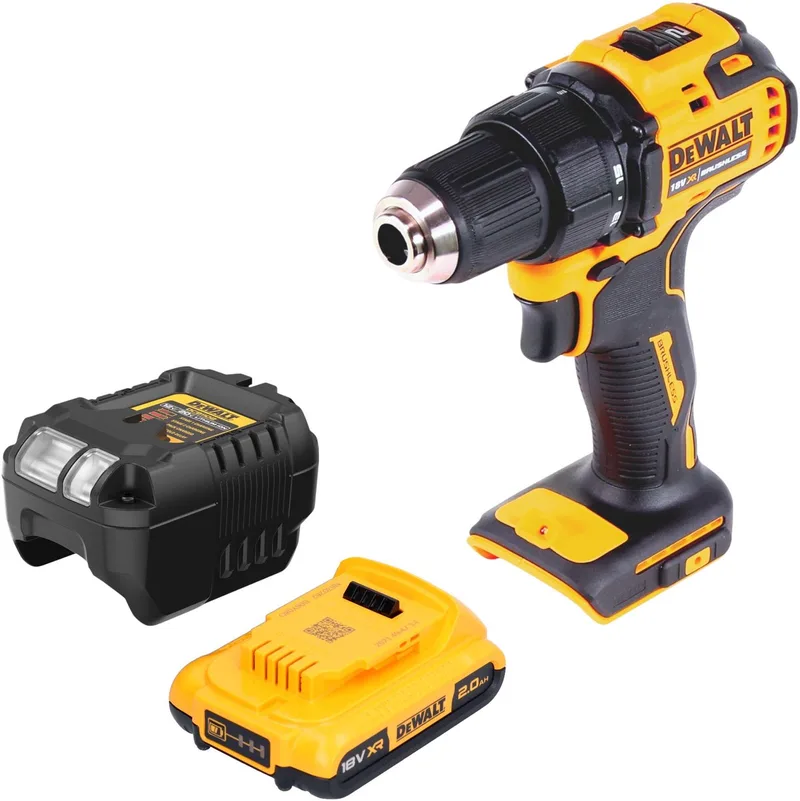 DCD 708 D1 accuboormachine 18 V 65 Nm borstelloos + 1x accu 2,0 Ah + oplader von DEWALT – Produktbild