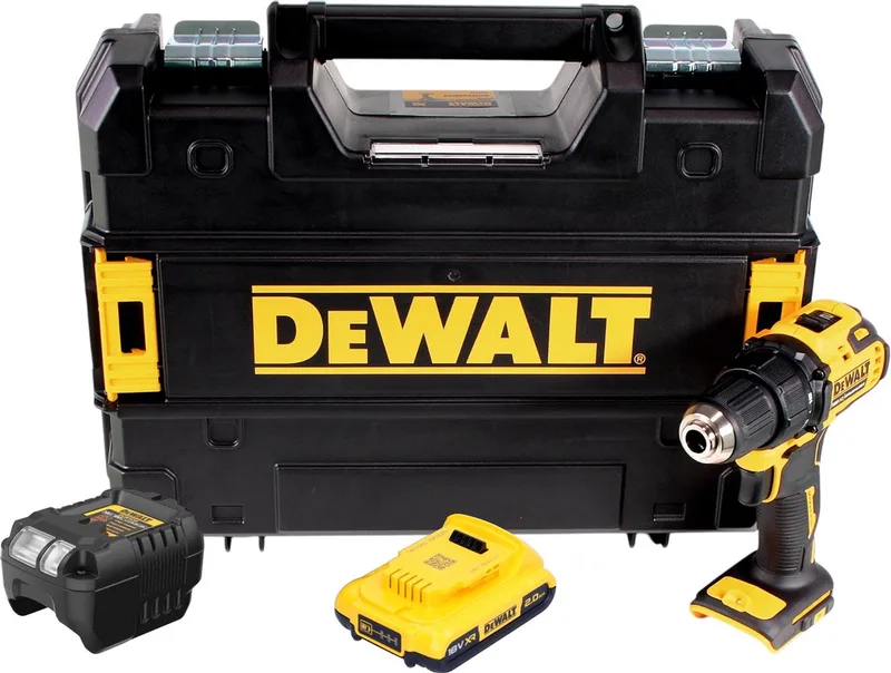 DCD 708 D1T accuboormachine 18 V 65 Nm borstelloos + 1x accu 2,0 Ah + oplader + TSTAK by DEWALT – product image