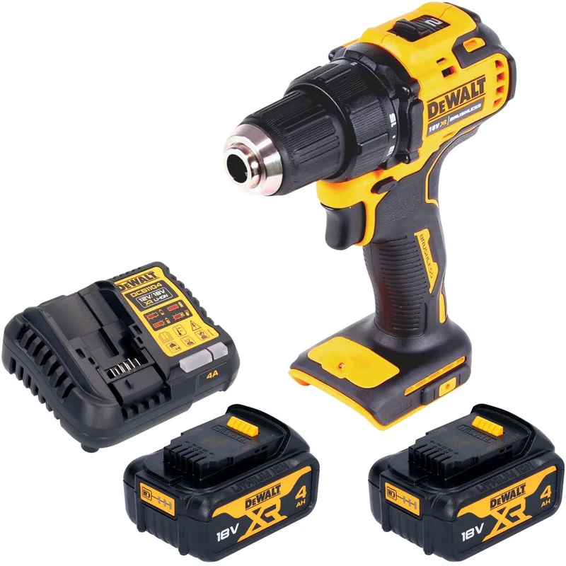 DCD 708 M2 accuboormachine 18 V 65 Nm borstelloos + 2x accu 4,0 Ah + oplader von DEWALT – Produktbild