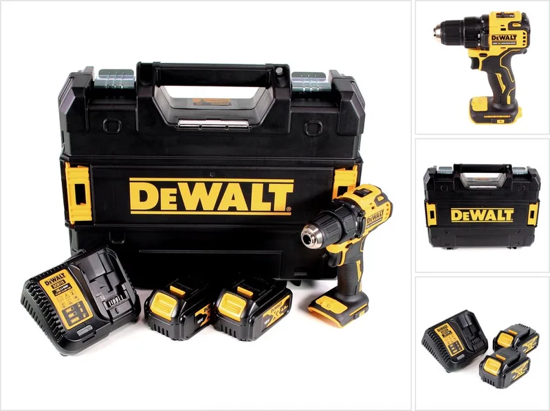 DCD 708 M2T accuboormachine 18 V Li-Ion Brushless in TSTAK Box + 2 x 4,0 Ah accu + oplader de DEWALT – image du produit