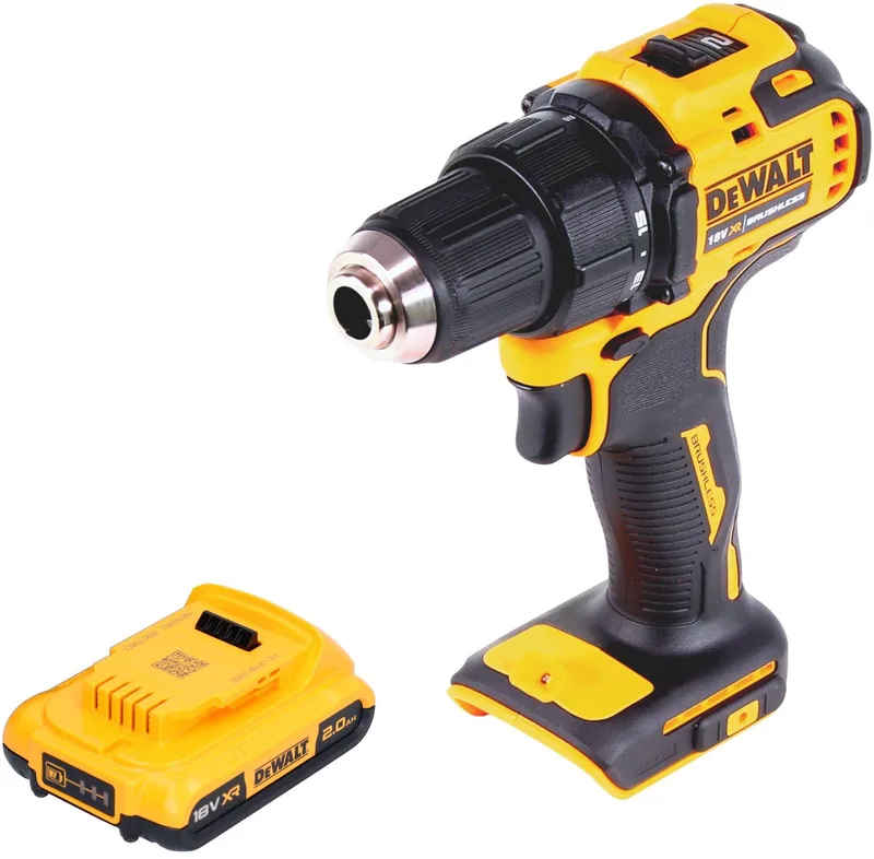DCD 708 N accuboormachine 18 V 65 Nm borstelloos + 1x accu 2,0 Ah - zonder oplader von DEWALT – Produktbild