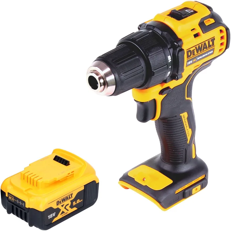 DCD 708 N accuboormachine 18 V 65 Nm borstelloos + 1x accu 5,0 Ah - zonder oplader de DEWALT – image du produit