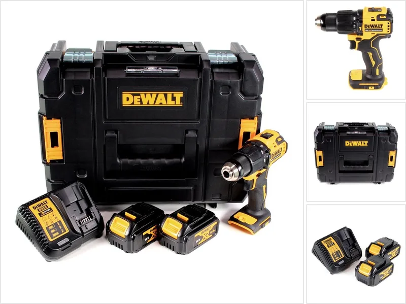 DCD 709 M2T accu klopboormachine 18V 65Nm + 2x accu 4.0Ah + lader in TSTAK koffer von DEWALT – Produktbild