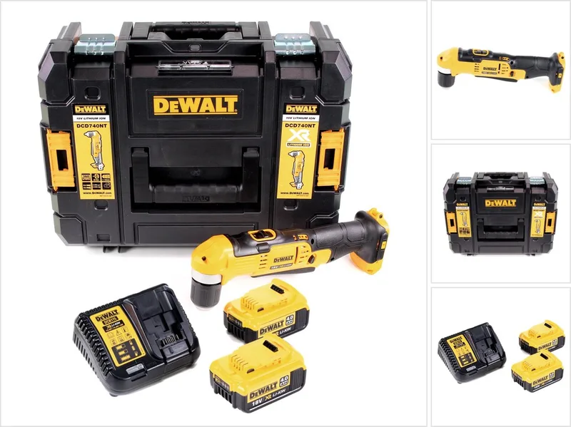 DCD 740 M2 accu-haakse boormachine + 2x 4,0 Ah accu + snellader + TSTAK von DEWALT – Produktbild