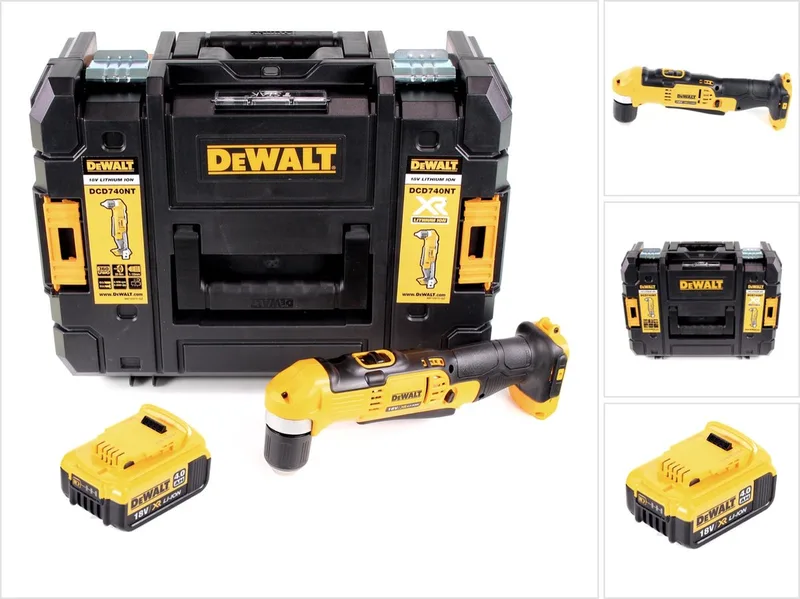 DCD 740 NT accu-haakse boormachine 18V 33Nm + 1x 4,0Ah accu + TSTAK - zonder oplader by DEWALT – product image