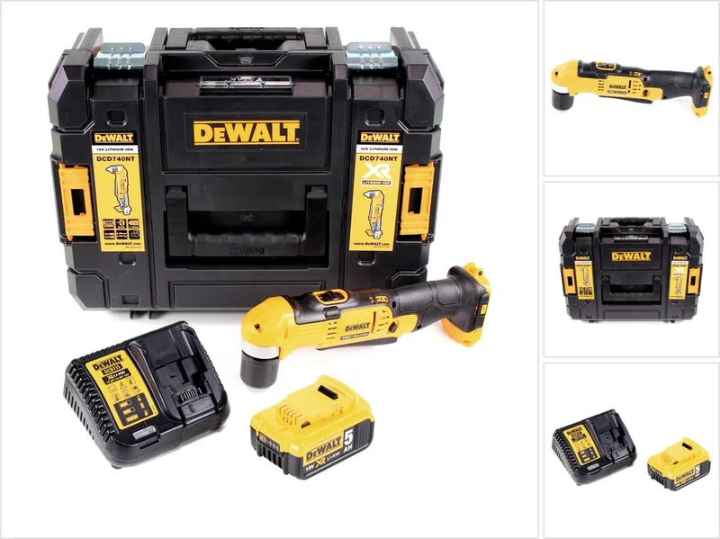 DCD 740 P1 accu-haakse boormachine + 1x 5,0 Ah accu + oplader + TSTAK von DEWALT – Produktbild