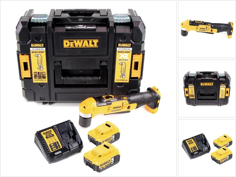 DCD 740 P2 accu-haakse boormachine 18V 33Nm + 2x accu 5,0Ah + oplader + TSTAK von DEWALT – Produktbild