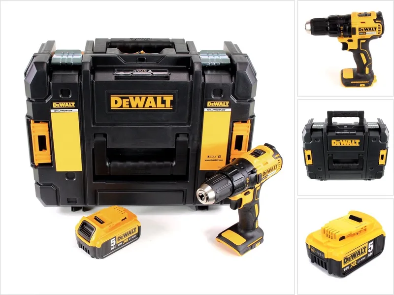 DCD 777 accuboormachine 18 V 65 Nm + 1x accu 5,0 Ah in TSTAK II-gereedschapskoffer – zonder oplader de DEWALT – image du produit
