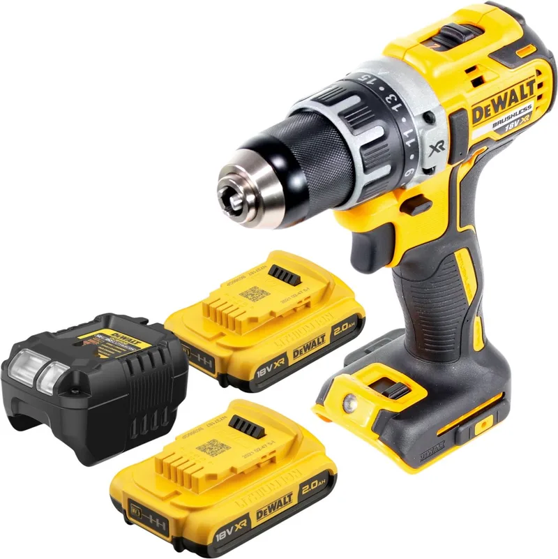 DCD 791 D2 accuschroefboormachine 18 V 70 Nm borstelloos + 2x accu 2.0 Ah + oplader von DEWALT – Produktbild