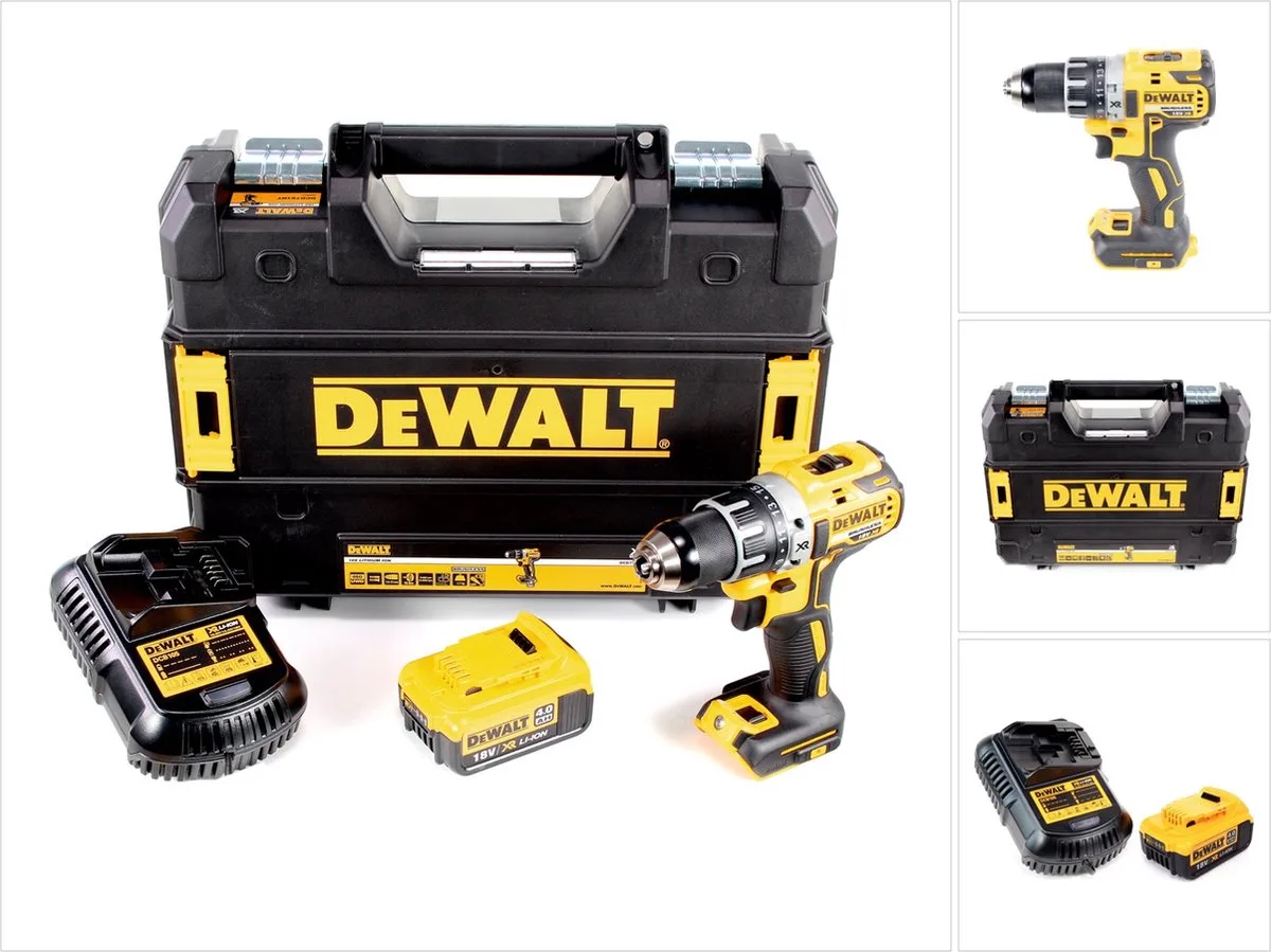 DCD 791 M1 accuboormachine Brushless 18V 70Nm + 1x accu 4.0 Ah + 1x lader in TSTAK van DEWALT – productafbeelding