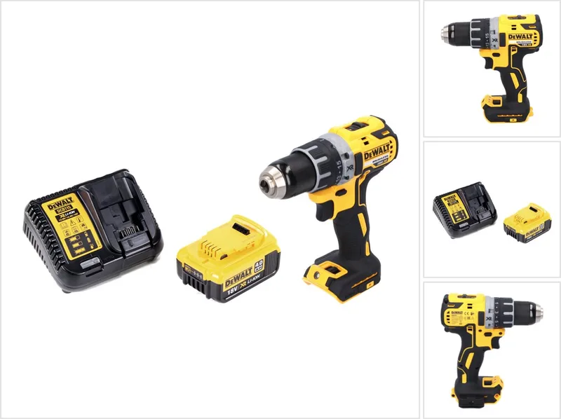 DCD 791 M1 accuschroefboormachine 18 V 70 Nm borstelloos + 1x oplaadbare accu 4.0 Ah + oplader von DEWALT – Produktbild