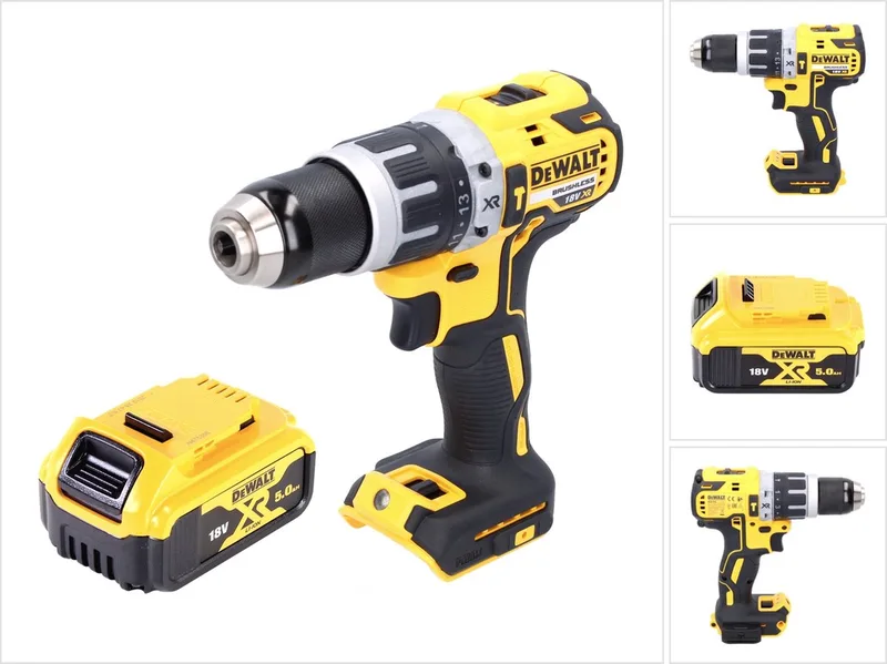 DCD 796 N accu-klopboormachine 18 V 70 Nm borstelloos + 1x accu 5,0 Ah - zonder oplader de DEWALT – image du produit