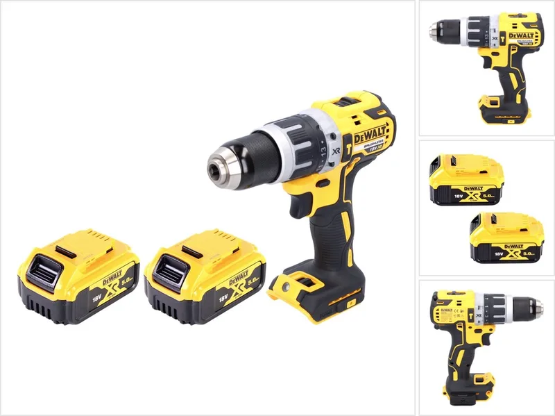 DCD 796 N accu-klopboormachine 18 V 70 Nm borstelloos + 2x accu 5,0 Ah - zonder oplader von DEWALT – Produktbild