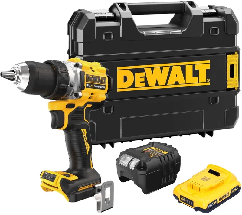 DCD 800 D1T accuboormachine 18 V 90 Nm borstelloos + 1x oplaadbare accu 2.0 Ah + lader + TSTAK de DEWALT – image du produit