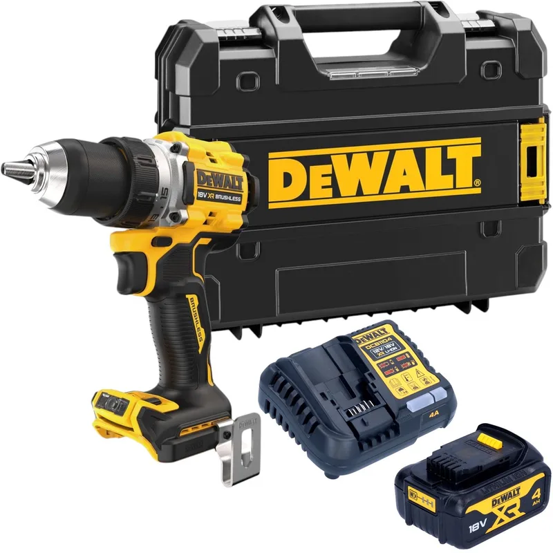 DCD 800 M1T accuboormachine 18 V 90 Nm borstelloos + 1x accu 4.0 Ah + lader + TSTAK von DEWALT – Produktbild
