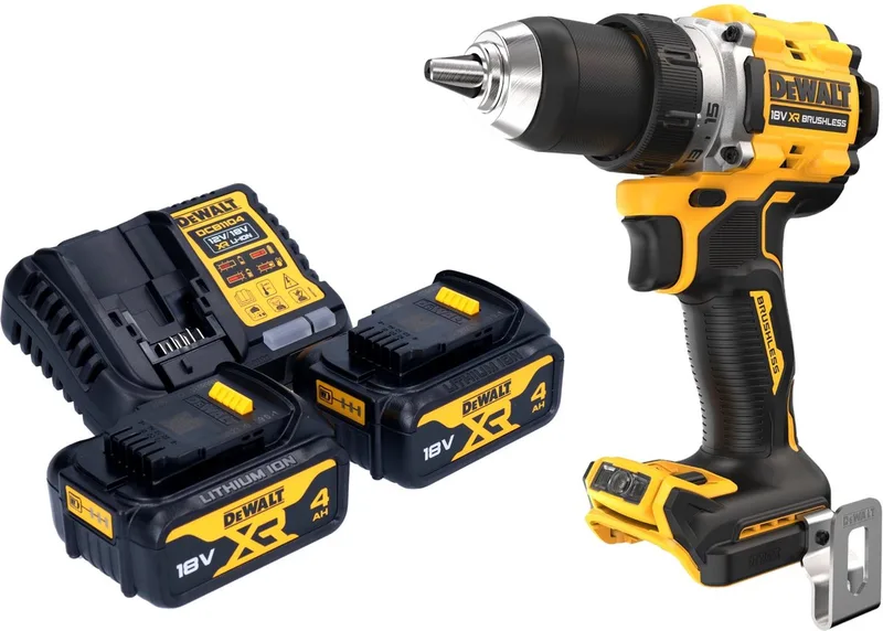 DCD 800 M2 accuboormachine 18 V 90 Nm borstelloos + 2x accu 4.0 Ah + lader de DEWALT – image du produit