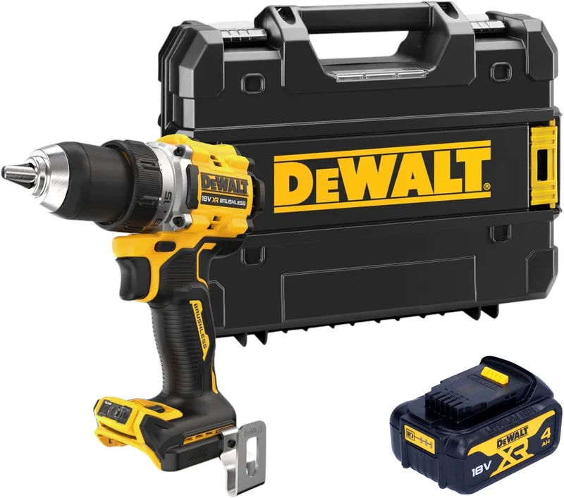 DCD 800 NT accuboormachine 18 V 90 Nm borstelloos + 1x accu 4.0 Ah + TSTAK - zonder lader fra DEWALT – produktbillede