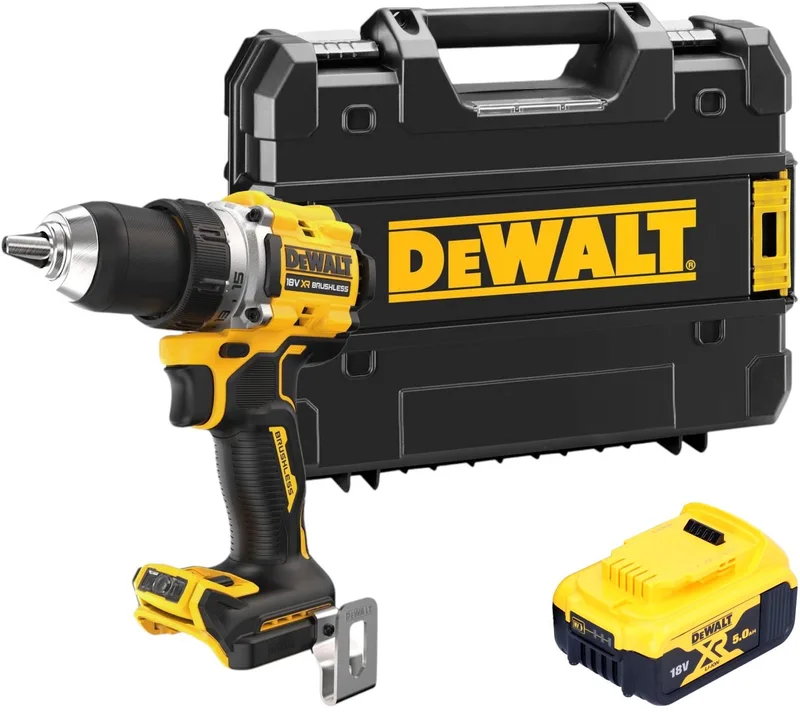 DCD 800 NT accuboormachine 18 V 90 Nm borstelloos + 1x oplaadbare accu 5.0 Ah + TSTAK - zonder lader von DEWALT – Produktbild