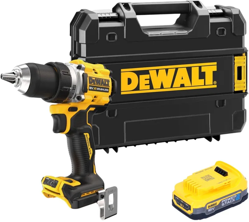 DCD 800 NT accuboormachine 18 V 90 Nm borstelloos + 1x Powerstack accu 1.7 Ah + TSTAK - zonder lader by DEWALT – product image