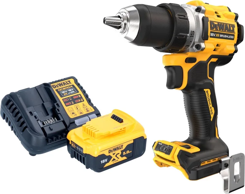 DCD 800 P1 accuboormachine 18 V 90 Nm borstelloos + 1x oplaadbare accu 5.0 Ah + lader de DEWALT – image du produit