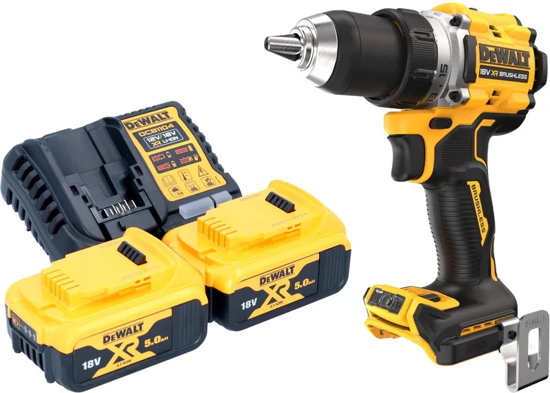 DCD 800 P2 accuboormachine 18 V 90 Nm borstelloos + 2x accu 5.0 Ah + lader von DEWALT – Produktbild