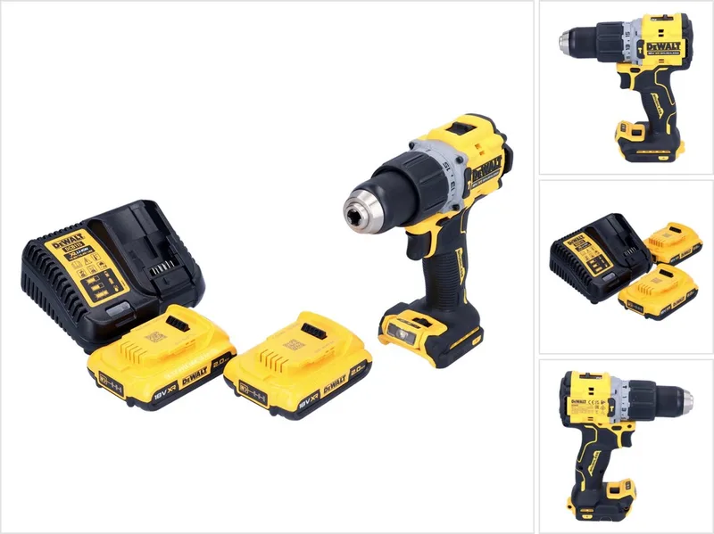 DCD 805 D2 accu klopboormachine 18 V 90 Nm borstelloos + 2x accu 2.0 Ah + lader de DEWALT – image du produit