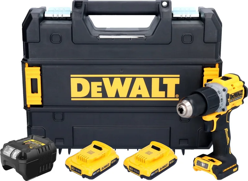 DCD 805 D2T accu-klopboormachine 18 V 90 Nm borstelloos + 2x accu 2,0 Ah + oplader + TSTAK de DEWALT – image du produit