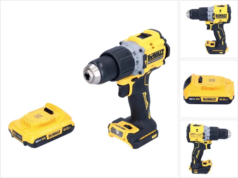 DCD 805 N accu klopboormachine 18 V 90 Nm borstelloos + 1x oplaadbare accu 2.0 Ah - zonder oplader van DEWALT – productafbeelding