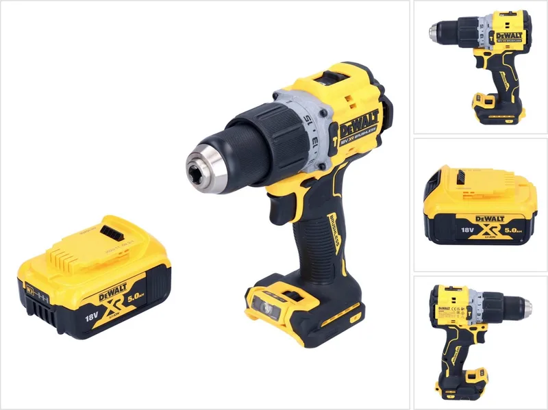DCD 805 N accu klopboormachine 18 V 90 Nm borstelloos + 1x oplaadbare accu 5.0 Ah - zonder oplader fra DEWALT – produktbillede