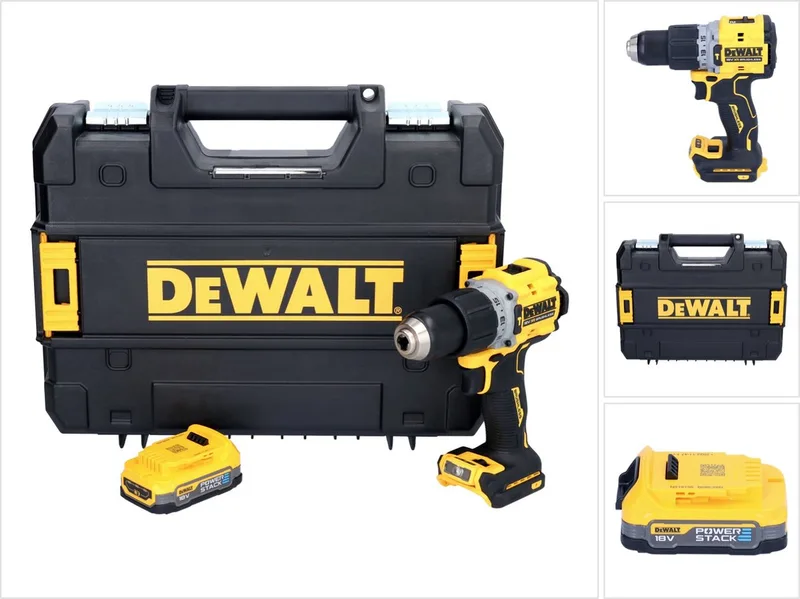 DCD 805 NT accu klopboormachine 18 V 90 Nm borstelloos + 1x accu 1.7 Ah + TSTAK - zonder oplader van DEWALT – productafbeelding