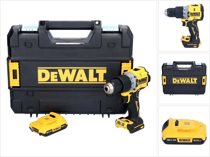 DCD 805 NT accu-klopboormachine 18 V 90 Nm borstelloos + 1x accu 2,0 Ah + TSTAK - zonder oplader van DEWALT – productafbeelding