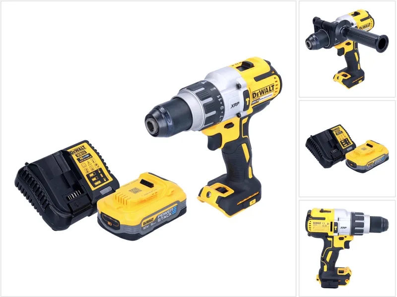 DCD 996 H1 accu klopboormachine 18 V 95 Nm borstelloos + 1x Powerstack accu 5.0 Ah + lader de DEWALT – image du produit