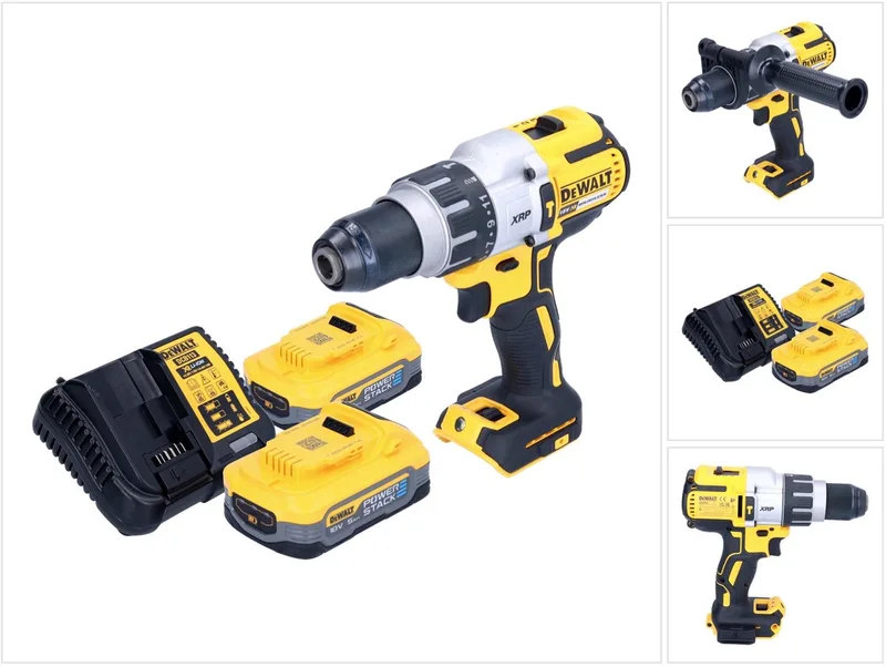 DCD 996 H2 accu klopboormachine 18 V 95 Nm borstelloos + 2x Powerstack accu 5.0 Ah + lader de DEWALT – image du produit