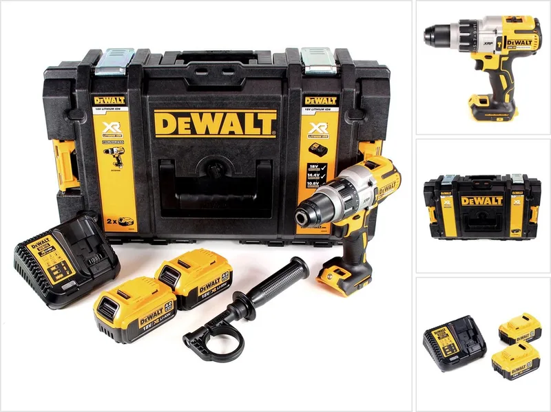 DCD 996 M2 accu klopboormachine 18V 95Nm borstelloos + 2x accu 4.0Ah + snellader + stevige doos från DEWALT – produktbild