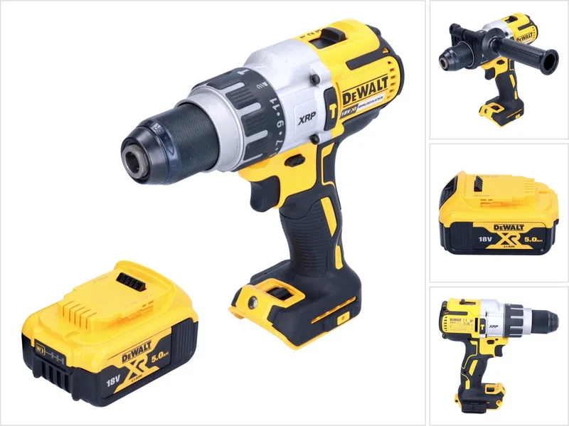 DCD 996 N accu-klopboormachine 18 V 95 Nm borstelloos + 1x accu 5,0 Ah - zonder oplader fra DEWALT – produktbillede