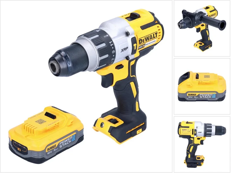 DCD 996 N accu klopboormachine 18 V 95 Nm borstelloos + 1x Powerstack accu 5.0 Ah - zonder oplader by DEWALT – product image