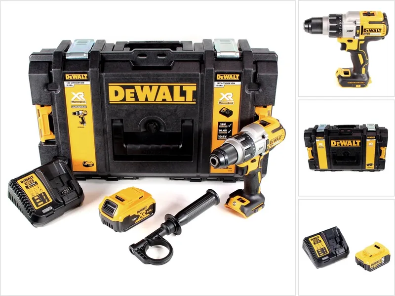 DCD 996 P1 accu klopboormachine 18V 95Nm Brushless + 1x accu 5,0Ah + lader + Toughbox de DEWALT – image du produit