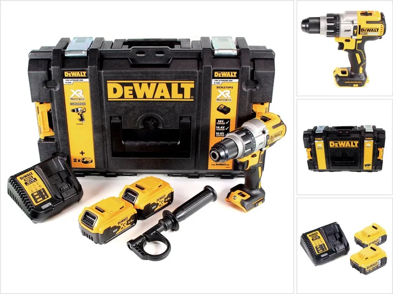 DCD 996 P2 accu klopboormachine 18V 95Nm borstelloos + 2x accu 5.0Ah + lader + stevige doos de DEWALT – image du produit