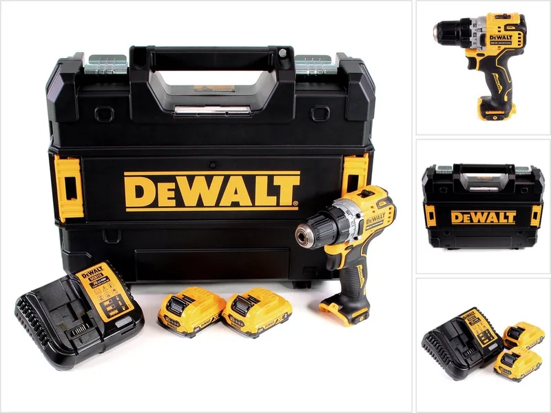 DCD701D2-QW Accu Schroefboormachine – 12V XR – Brushless – 2x 2.0Ah Accu – In TSTAK Koffer van DEWALT – productafbeelding 1 van 4