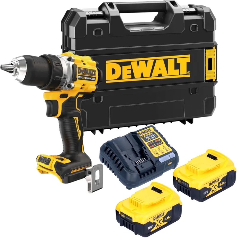 DCD800P2T Serie - Accu Schroevendraaier - 18V - 2x5,0Ah - Borstelloos van DEWALT, Geel, Zwart – productafbeelding 1 van 6