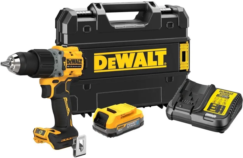 DCD805E1T Compacte accu klop-/schroefboormachine 18V XR 1.7Ah POWERSTACK in TSTAK von DEWALT – Produktbild