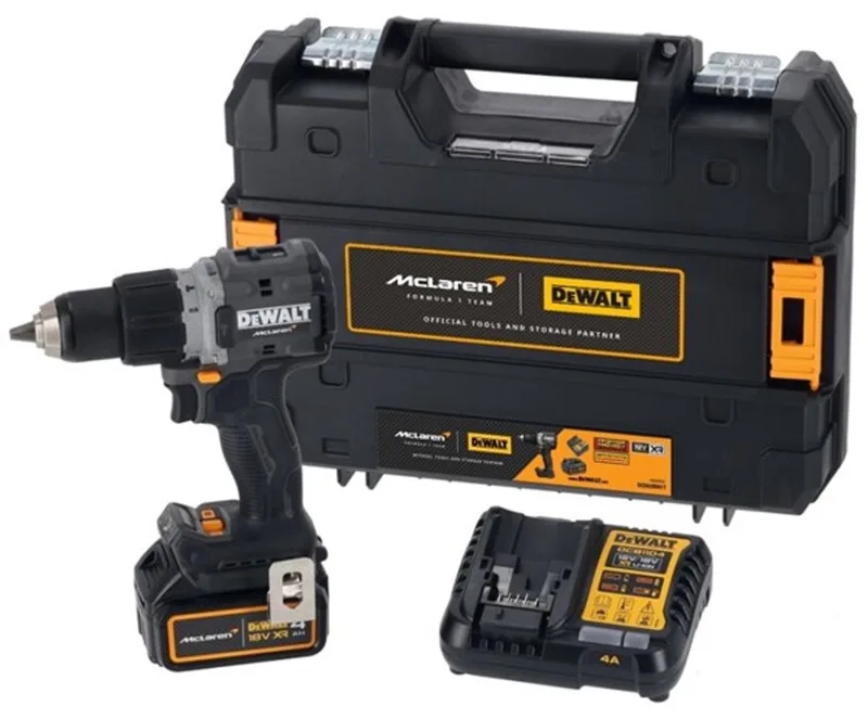 DCD85MM1T-QW MCLAREN 18V XR Brushless Accu Schroef-/Boormachine set från DEWALT – produktbild