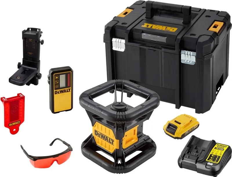 DCE074D1R Volautomatische roterende laser rood 18V XR 2.0Ah in TSTAK fra DEWALT – produktbillede