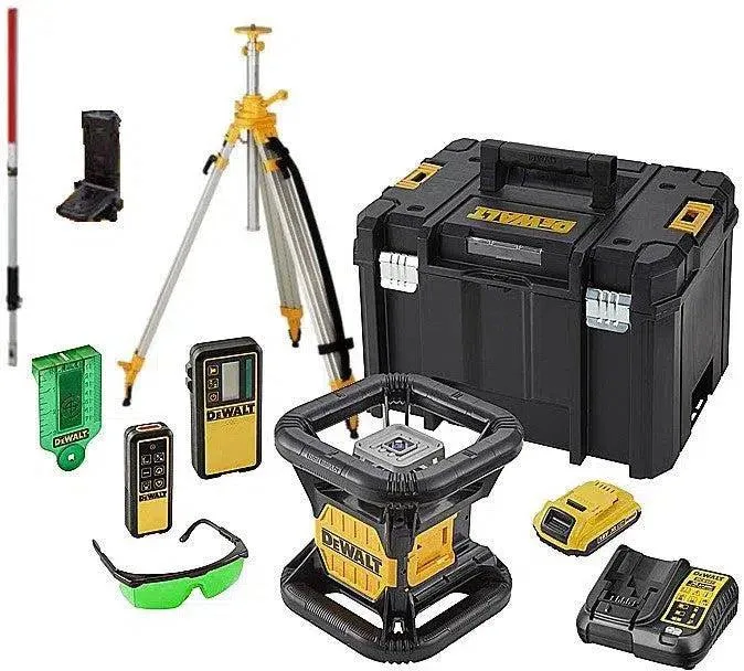 DCE079D1G-SET Volautomatische roterende laser groen + statief + meetlat 18V XR 2.0Ah in TSTAK de DEWALT – image du produit
