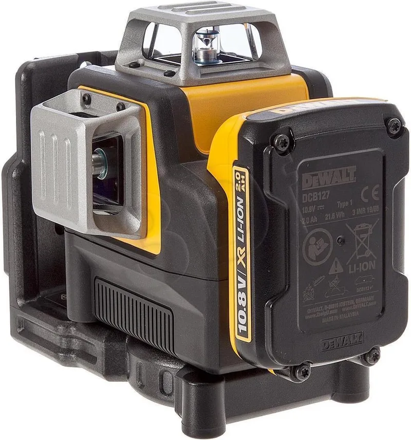 DCE0811D1G 10,8V Li-Ion accu Kruislijnlaser 360 graden set (1x 2,0Ah accu) in koffer - groen - 15m fra DEWALT – produktbillede