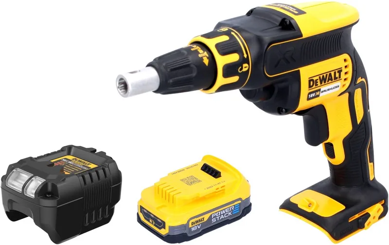 DCF 620 E1 accu-schroevendraaier voor droogbouw 18 V 30 Nm borstelloos + 1x Powerstack-accu 1,7 Ah + oplader von DEWALT – Produktbild