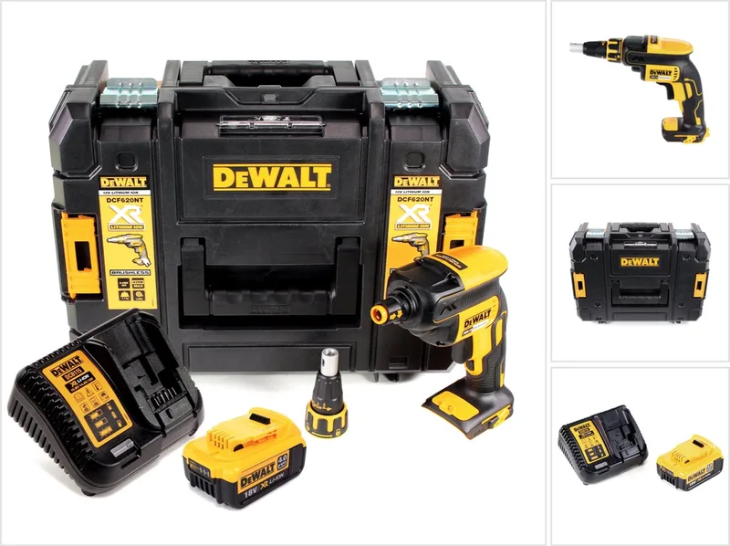 DCF 620 M1 accu-droogbouwschroevendraaier 18 V 30 Nm borstelloos + 1x accu 4.0 Ah + lader + TSTAK van DEWALT – productafbeelding