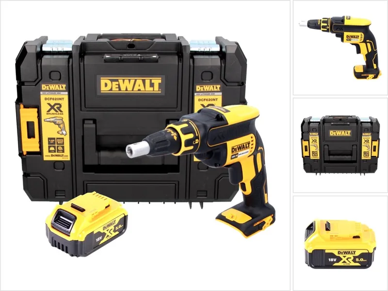 DCF 620 NT accu-schroevendraaier voor gipsplaten 18 V 30 Nm borstelloos + 1x accu 5,0 Ah + TSTAK - zonder oplader by DEWALT – product image