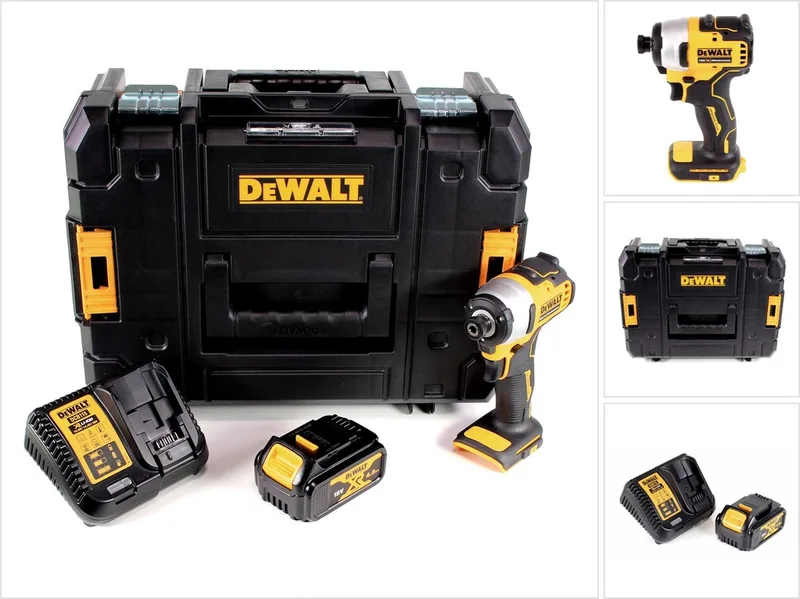 DCF 809 M1T accu-slagmoersleutel 18 V Brushless Li-Ion in T-STAK doos + 1 x 4.0 Ah accu + lader fra DEWALT – produktbillede